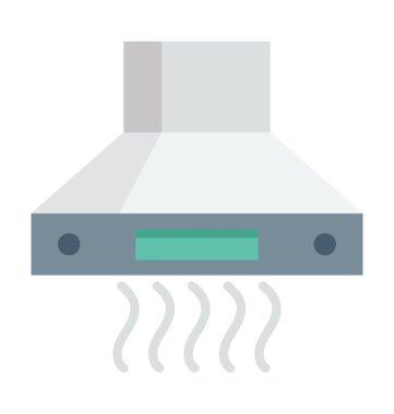  Mutfak hood vektör simgesi