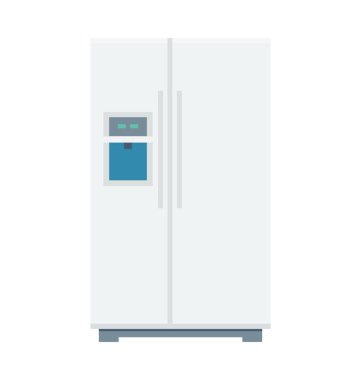  Çift kapı buzdolabı vektör simgesi