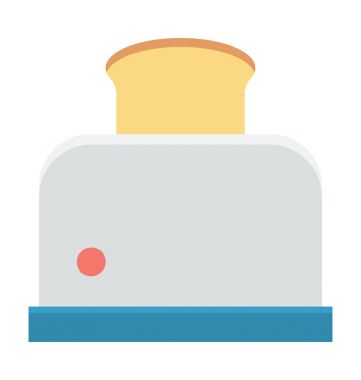  Ekmek kızartma makinesi vektör simgesi