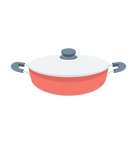 Cooking Pot Vector Icon — Stock Vector