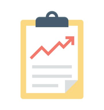  Grafik rapor vektör simgesi 