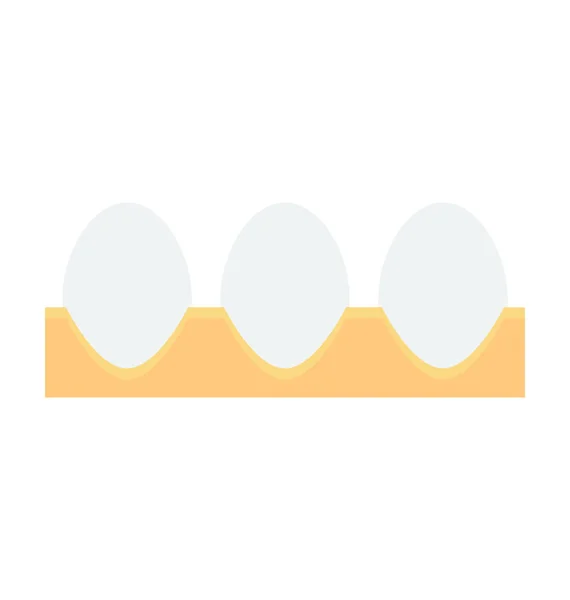 Eggs Tray Vector Icon — Stock Vector