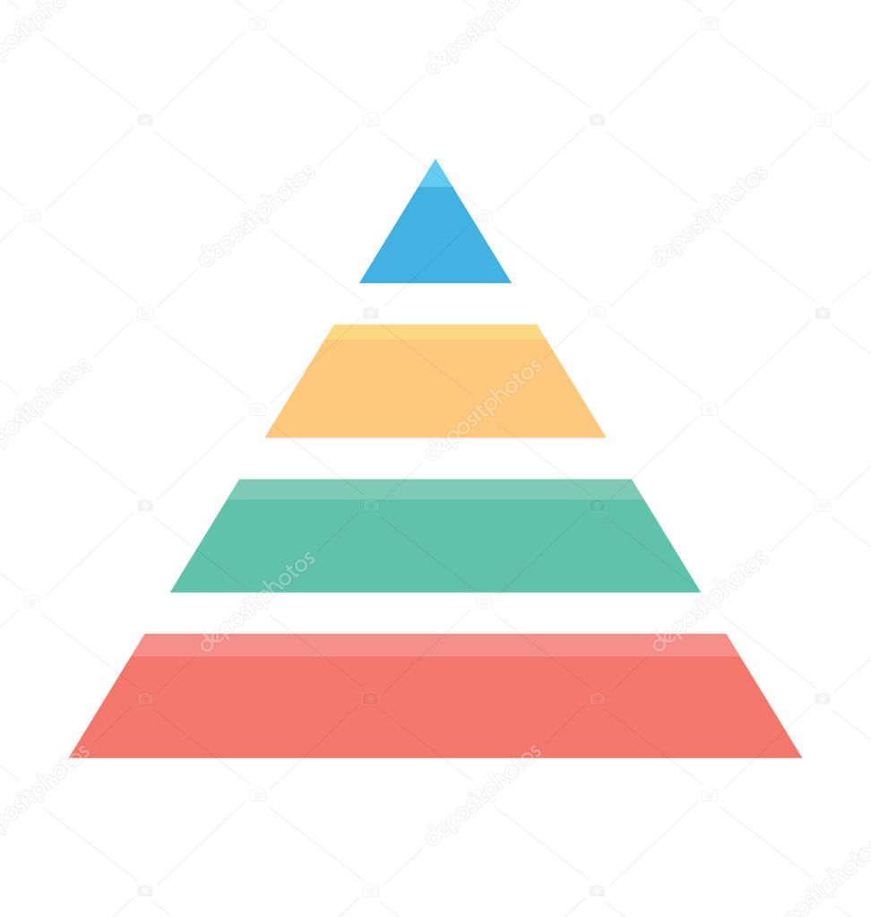  Pyramid Graph Vector Icon