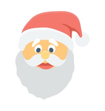  Santa yüz vektör simgesi