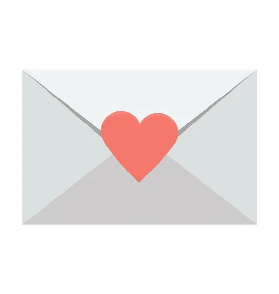 Lettre d'amour icône vectorielle — Image vectorielle