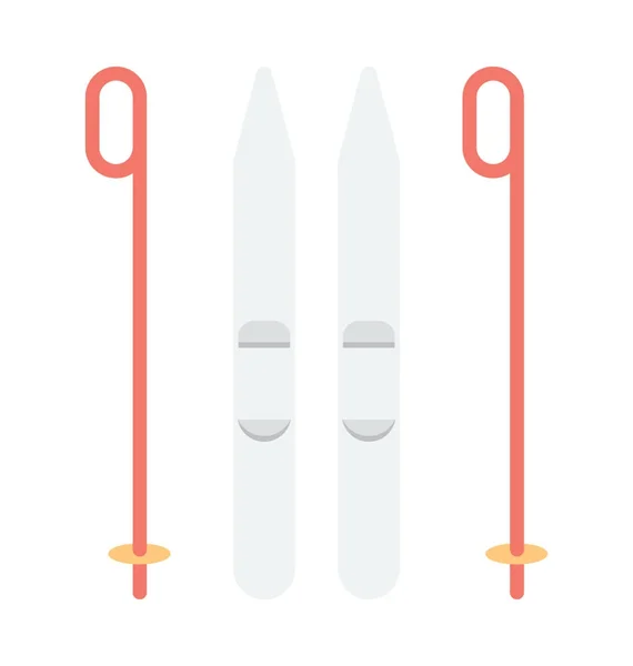 Esquí de embarque Vector icono — Vector de stock