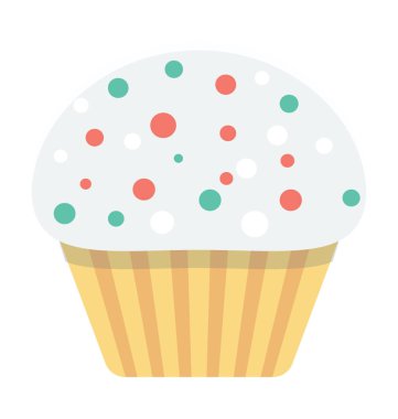  cupcake vektör simgesi