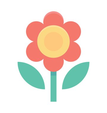  çiçek vektör simgesi