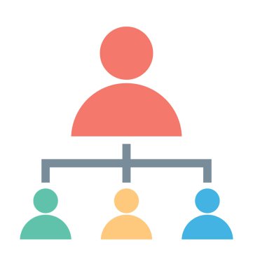 Yönetim renkli vektör simgesi