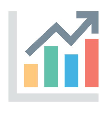 Büyüme grafik vektör simgesi