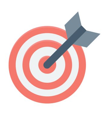 Hedef renkli vektör simgesi