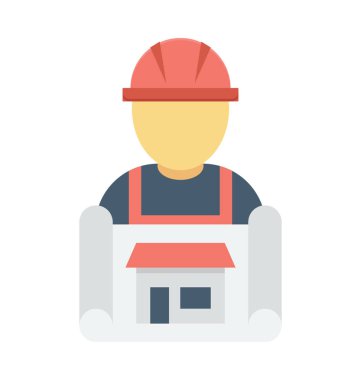 Mimar renkli vektör simgesi 