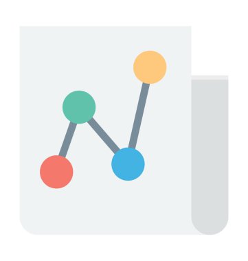 Grafik rapor vektör simgesi 