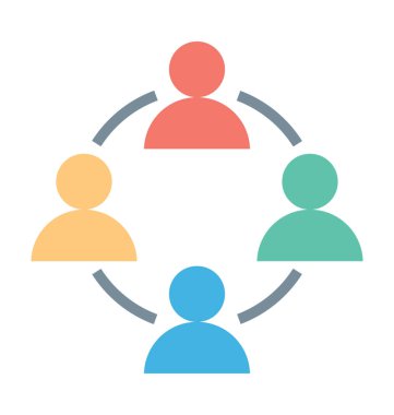 Vektör simge renkli takım