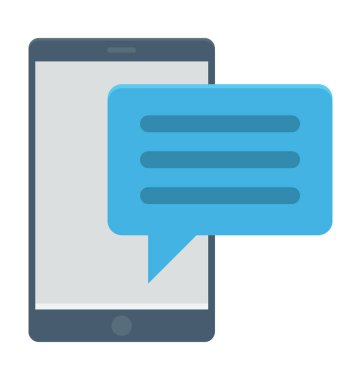 Mobil ileti vektör simgesi