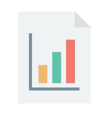 Grafik rapor vektör simgesi
