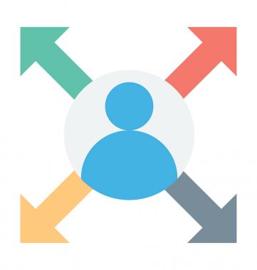 Lider renkli vektör simgesi