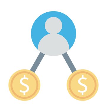 Muhasebeci renkli vektör simgesi