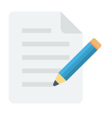 Yazılı renkli vektör simgesi 