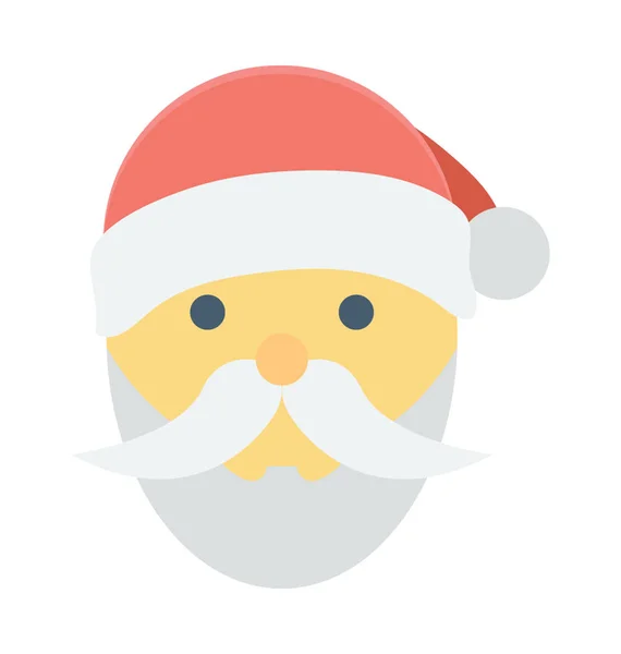 Santa tvář vektorové ikony — Stockový vektor