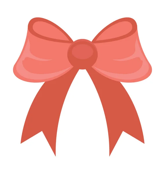 Ribbon Bow Vector Icon — Stock Vector