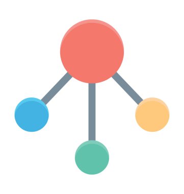 Renkli vektör simge paylaşmak