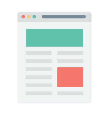 Web içerik vektör simgesi