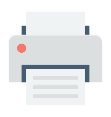 Yazıcı renkli vektör simgesi