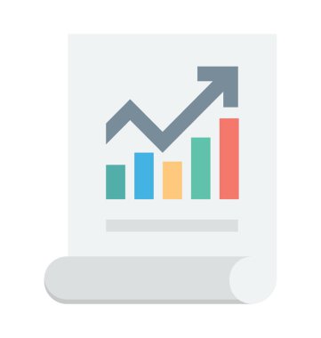 Grafik rapor vektör simgesi