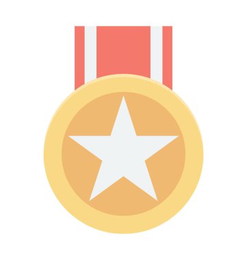 Yıldız madalya vektör simgesi 