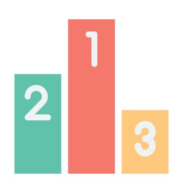 Podyum renkli vektör simgesi