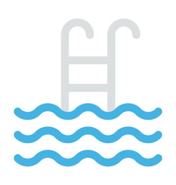 Yüzme renkli vektör simgesi