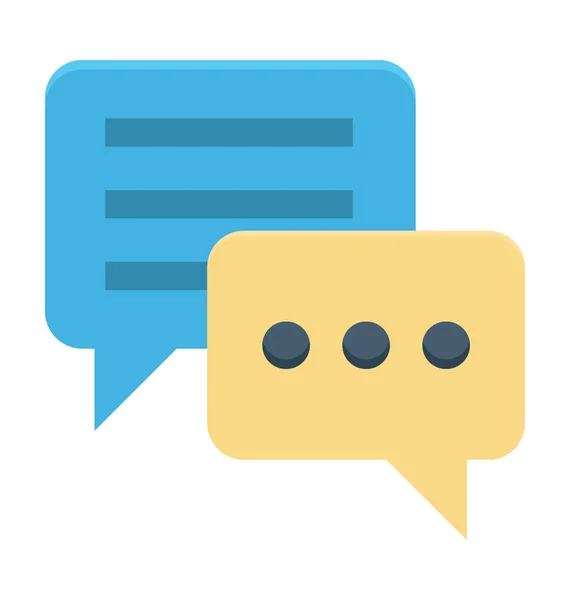 Chat Color Vector Icono — Vector de stock