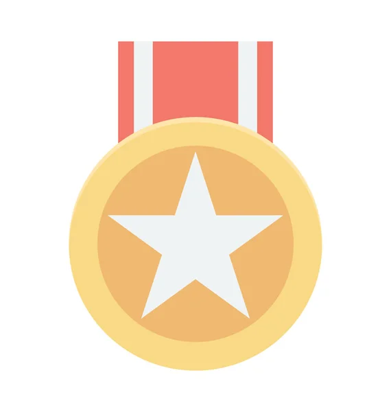 Star Medal Vector Icon — Stock Vector