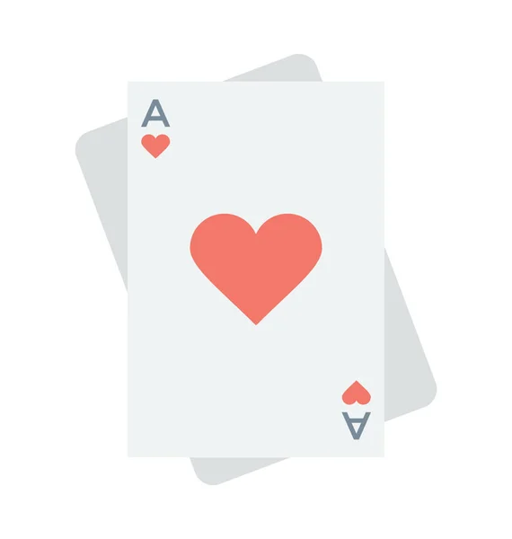 Ace Heart Vector Icon — Stock Vector