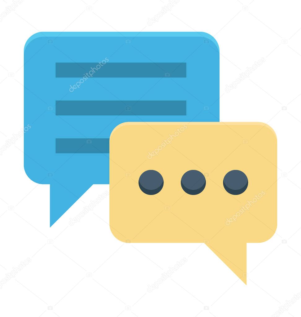 Chatting Colored Vector Icon