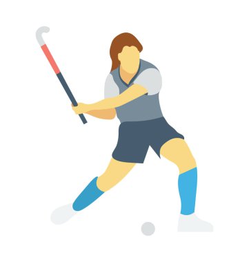 Hokey oyuncu vektör simgesi 