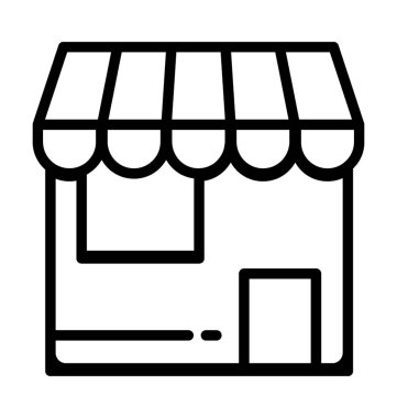  Sokak Dükkanı vektör simgesi 
