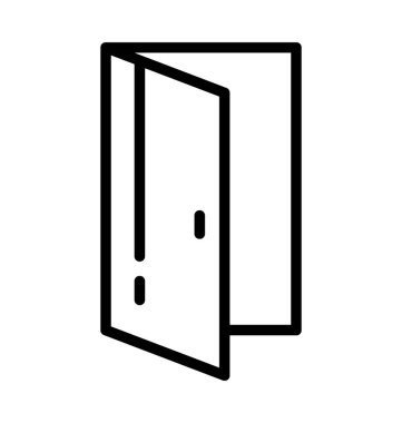  açık kapı vektör simgesi 