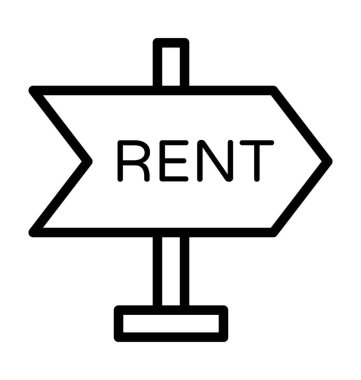  Kira tabelasını vektör simgesi 