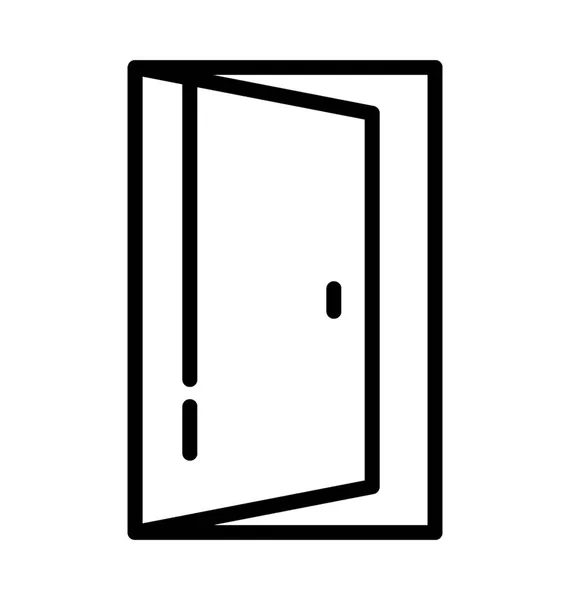 Porte ouverte icône vectorielle — Image vectorielle