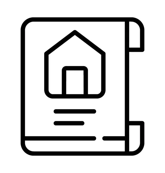 Property Papers Vector Icon — Stock Vector