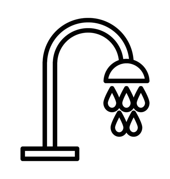 Bad Dusche Vektor-Symbol — Stockvektor