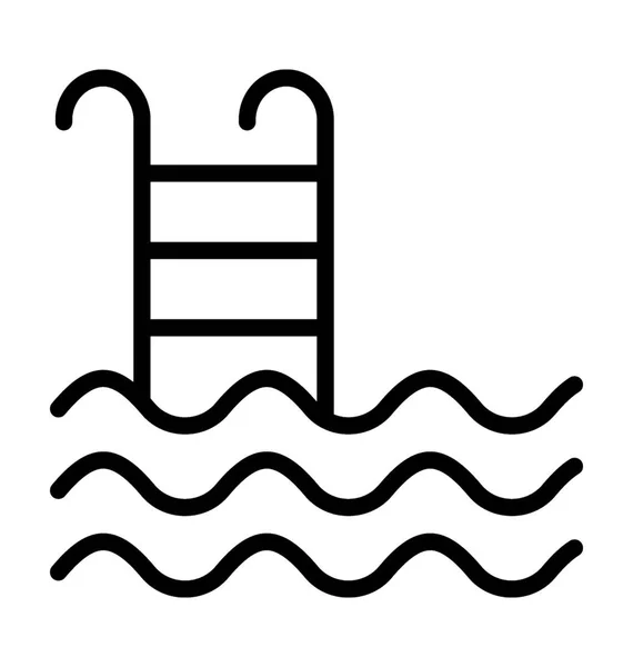 Pool Leitern Vektor-Symbol — Stockvektor