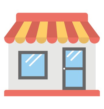 Bir ev bina, düz simgesi tasarım