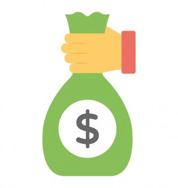 İnsan eli bir kese para dolar işareti ile gösterilen yatırım holding