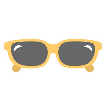 Siyah gözlük sarı bir çerçeve ile yansıtılmış 