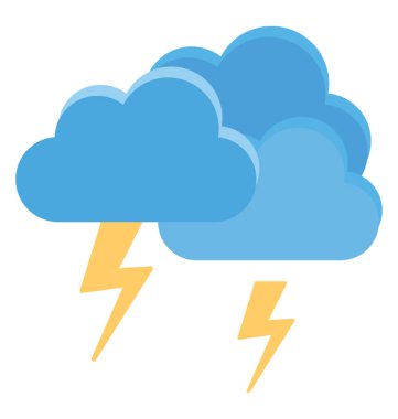 Bulutlar fırtına Şimşek işareti ile 