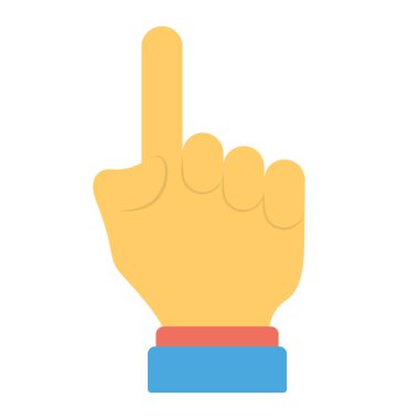 Geri kalan kapalı iken işaret parmağı yukarı işaret