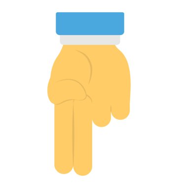 İki parmak diğer parmak kapalı iken aşağı doğru işaret